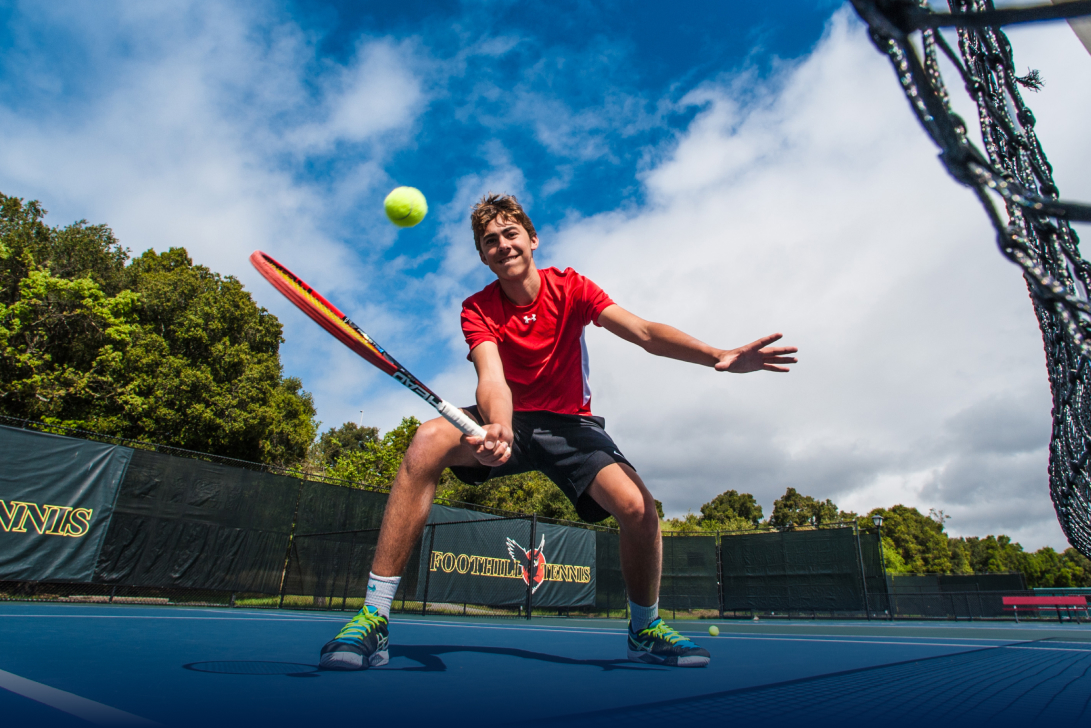 man playing tennis