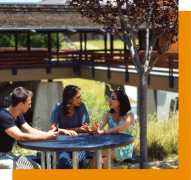 students at outdoor table